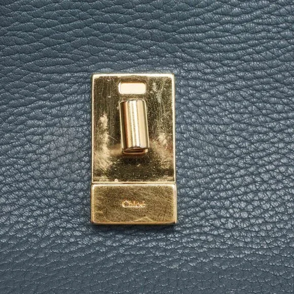 Chloe Blue Leather Medium Drew Shoulder Bag 436-050225 - Picture 7 of 9